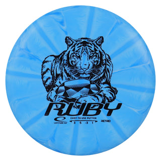 Latitude 64 Disc Golf Retro Burst Ruby Putter 3/5/-3/1 Blue/Black 158 grams