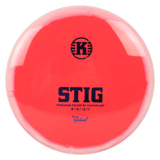 Kastaplast Disc Golf K1 Grind Stig Midrange 6/5/-2/1 Red White/Indigo 174 grams