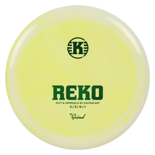 Kastaplast Disc Golf K1 Grind Reko Putt and Approach 3/3/0/1 Yellow White/Green 176 grams
