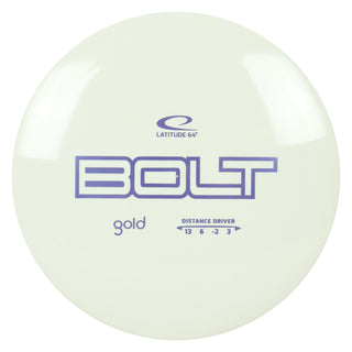 Latitude 64 Disc Golf Gold Bolt Distance Driver 13/6/-2/3 White/Lavender 175 grams