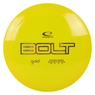 Latitude 64 Disc Golf Gold Bolt Distance Driver 13/6/-2/3 Yellow/Gold 173 grams