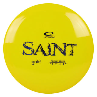 Latitude 64 Disc Golf Gold Saint Fairway Driver 9/7/-1/2 Yellow/Indigo 170 grams
