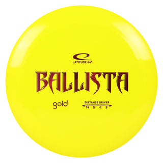 Latitude 64 Disc Golf Gold Ballista Distance Driver 14/5/-1/3 Yellow/Magenta 175 grams