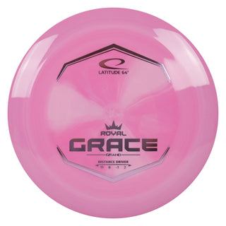 Latitude 64 Disc Golf Royal Grand Grace Distance Driver 11/6/-1/2 Dark Pink/Lavender 175 grams