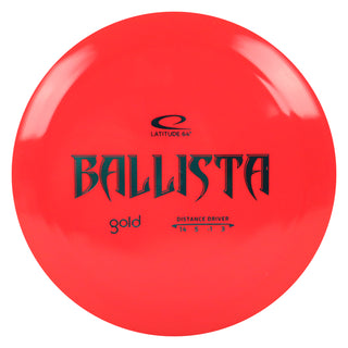 Latitude 64 Disc Golf Gold Ballista Distance Driver 14/5/-1/3 Red/Turquoise 166 grams