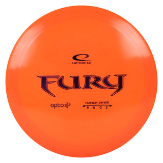 Latitude 64 Disc Golf Opto Air Fury Fairway Driver 9/6/-2/2 Orange/Purple 157 grams