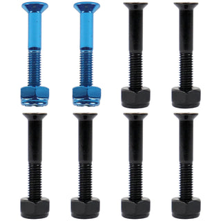 Dime Bag Skateboard Mounting Hardware 1.25" Phillips Black and Blue Nuts and Bolts
