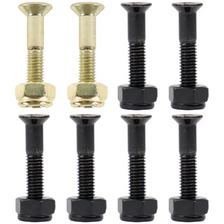 Dime Bag Skateboard Mounting Hardware 1" Phillips Black and Gold Nuts and Bolts