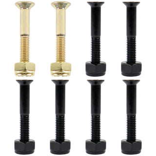 Dime Bag Skateboard Mounting Hardware 1.25" Phillips Black and Gold Nuts and Bolts