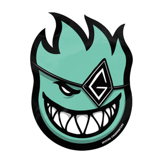 Spitfire Skateboard Wheels Sticker Gnarhunters Bighead Green