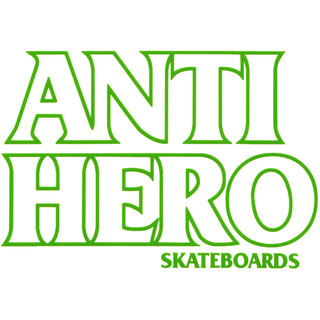 Anti Hero Sticker Blackhero MD 4.25" x 6" Green Outline