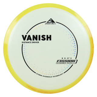Axiom Discs Project Lab Coat Fission Vanish Distance Driver 11/5/-3.5/2 White/Yellow Orange 138 grams