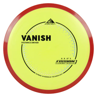 Axiom Discs Project Lab Coat Fission Vanish Distance Driver 11/5/-3.5/2 Yellow/Red 174 grams