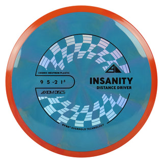Axiom Discs Project Lab Coat Cosmic Neutron Insanity Distance Driver 9/5/-2/1.5 Dark Blue/Red Orange 164 grams
