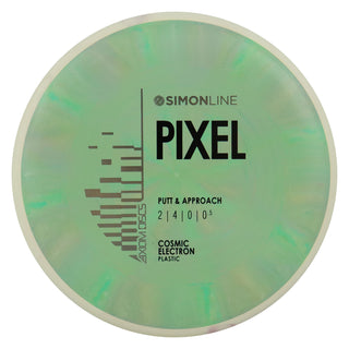 Axiom Discs Simon Line Cosmic Neutron Pixel Putter 2/4/0/0.5 Green Swirl/White 172 grams