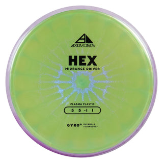 Axiom Discs Project Lab Coat Plasma Hex Midrange 5/5/-1/1 Lime/Purple Black 168 grams