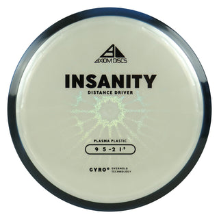 Axiom Discs Project Lab Coat Plasma Insanity Distance Driver 9/5/-2/1.5 White/Black Blue 157 grams