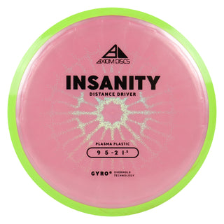 Axiom Discs Project Lab Coat Plasma Insanity Distance Driver 9/5/-2/1.5 Pink/Lime 167 grams
