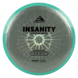 Axiom Discs Project Lab Coat Plasma Insanity Distance Driver 9/5/-2/1.5 Grey/Teal 161 grams