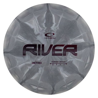 Latitude 64 Disc Golf Retro Burst River Fairway Driver 7/7/-1/1 Grey/Purple 175 grams