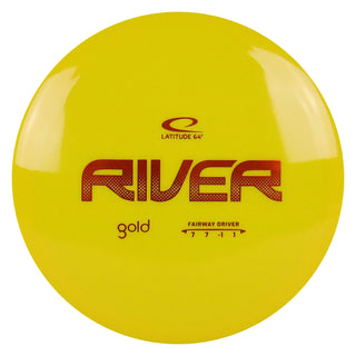 Latitude 64 Disc Golf Gold River Fairway Driver 7/7/-1/1 Yellow/Orange 174 grams