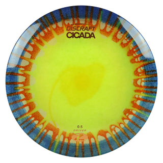 Discraft Disc Golf Z Line Fly Dye Cicada Fairway Driver 7/6/-1/1 Yellow Splat/Bronze 164-166g