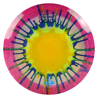 Discraft Disc Golf Z Line Fly Dye Cicada Fairway Driver 7/6/-1/1 Orange Splat/Blue 175-176g