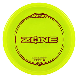Discraft Disc Golf Z Line Zone Putter 4/3/0/3 Yellow/Red Matrix 170g