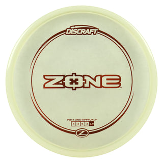 Discraft Disc Golf Z Line Zone Putter 4/3/0/3 Clear/Orange 174g