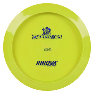 Innova Disc Golf Star Destroyer Bottom Stamp Driver 12/5/-1/3 Burnt Yellow/Navy Shatter 173 grams