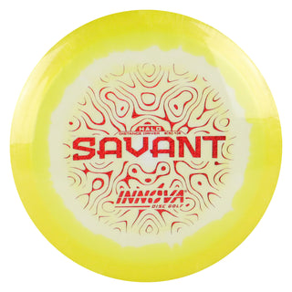Innova Disc Golf Halo Star Savant Distance Driver 9/5/-1/2 Yellow White/Red Shimmer 169 grams