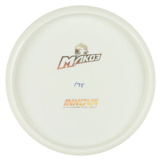 Innova Disc Golf Star Mako3 All White Bottom Stamp Midrange 5/5/0/0 Gold Stamp 180 grams