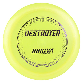 Innova Disc Golf Champion Blizzard Destroyer Driver 12/5/-1/3 Yellow/Purple 144 grams