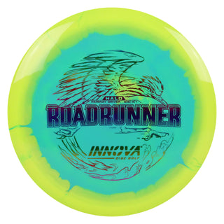 Innova Disc Golf Halo Star Roadrunner Distance Driver 9/5/-4/1 Yellow Teal/Rainbow 173 grams