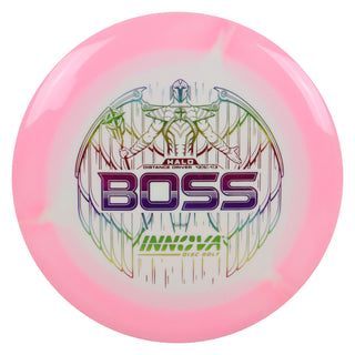 Innova Disc Golf Halo Star Boss Distance Driver 13/5/-1/3 Pink White/Rainbow 163 grams