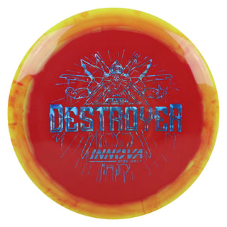 Innova Disc Golf Halo Star Destroyer Distance Driver 12/5/-1/3 Yellow Red/Blue Shatter 173 grams