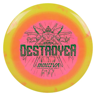 Innova Disc Golf Halo Star Destroyer Distance Driver 12/5/-1/3 Yellow Pink/Green Shimmer 169 grams