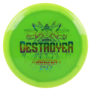 Innova Disc Golf Halo Star Destroyer Distance Driver 12/5/-1/3 Yellow Green/Rainbow 173 grams