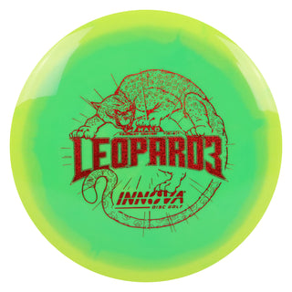 Innova Disc Golf Halo Star Leopard3 Fairway Driver 7/5/-2/1 Yellow Green/Red Shimmer 173 grams