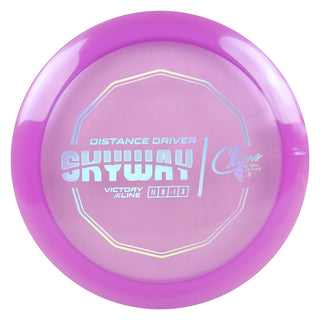 Climo Disc Golf Victory Line Skyway Distance Driver 11/5/-1/3 Purple/Holo 170 grams