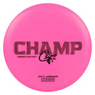 Climo Disc Golf Trophy Line Soft Champ Putter 2/3/0/0 Pink/Black 174 grams