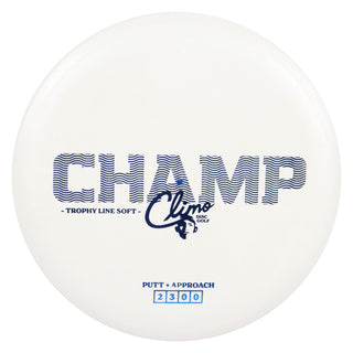Climo Disc Golf Trophy Line Soft Champ Putter 2/3/0/0 White/Blue 171 grams