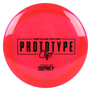 Climo Disc Golf Victory Line Prototype Osprey Distance Driver 10/6/-3/1 Red/Black 173 grams