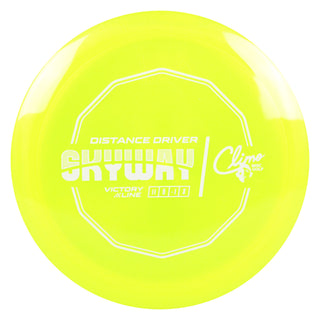 Climo Disc Golf Victory Line Skyway Distance Driver 11/5/-1/3 Yellow/White 174 grams