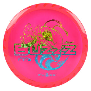 Discraft Disc Golf Fuzed Line Buzzz with Saw Pattern Midrange 5/4-1/1 Red/Rainbow Shatter 167-169g