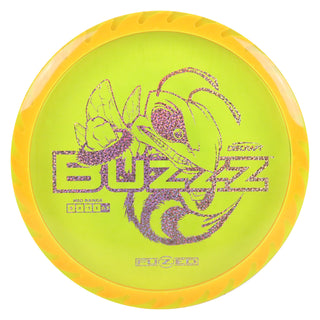 Discraft Disc Golf Fuzed Line Buzzz with Saw Pattern Midrange 5/4-1/1 Clear Mango/Holo Shimmer 177-180g