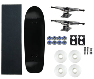 Moose Old School 33" Black, Hollow Silver/Silver Trucks, 58mm White Wheels
