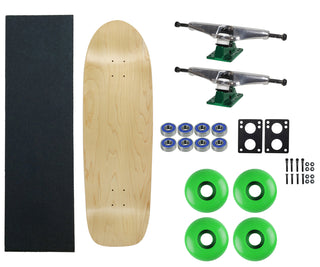 Moose Old School 33" Natural, Hollow Silver/Green Trucks, 58mm Green Wheels