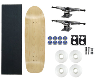 Moose Old School 33" Natural, Hollow Silver/Silver Trucks, 58mm White Wheels
