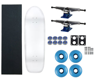 Moose Old School 33" White, Hollow Silver/Blue Trucks, 58mm Blue Wheels